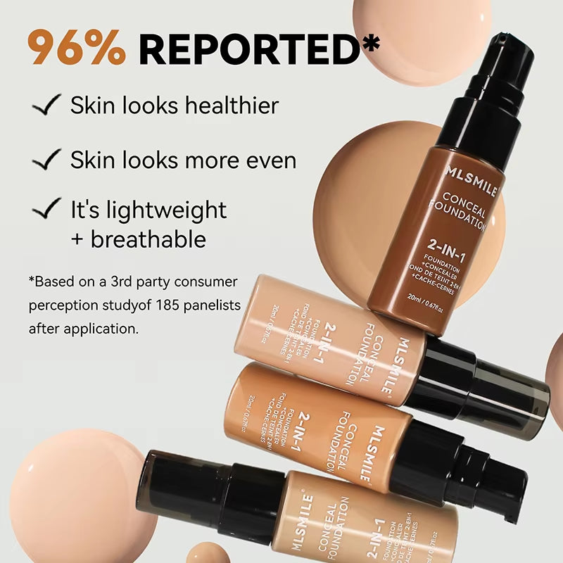 Face Foundation Cream Oil-Control Matte Bbcream Waterproof Lasting Concealer Liquid Full Coverage Matte Base Professional Makeup