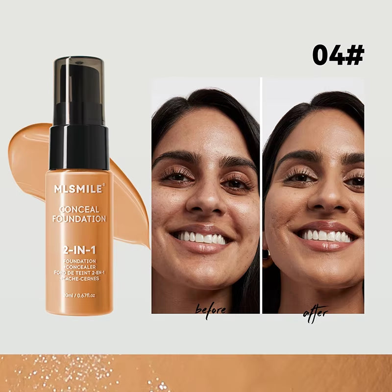 Face Foundation Cream Oil-Control Matte Bbcream Waterproof Lasting Concealer Liquid Full Coverage Matte Base Professional Makeup